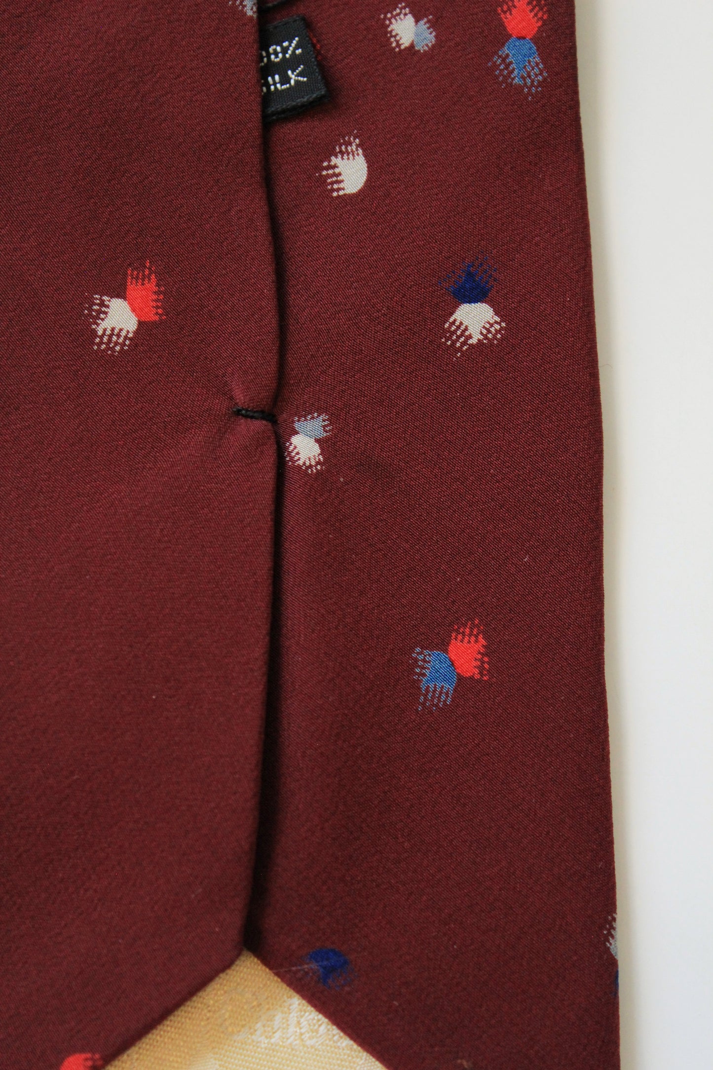 Chloé Burgundy With Multi Coloured Confetti Designer Silk Tie