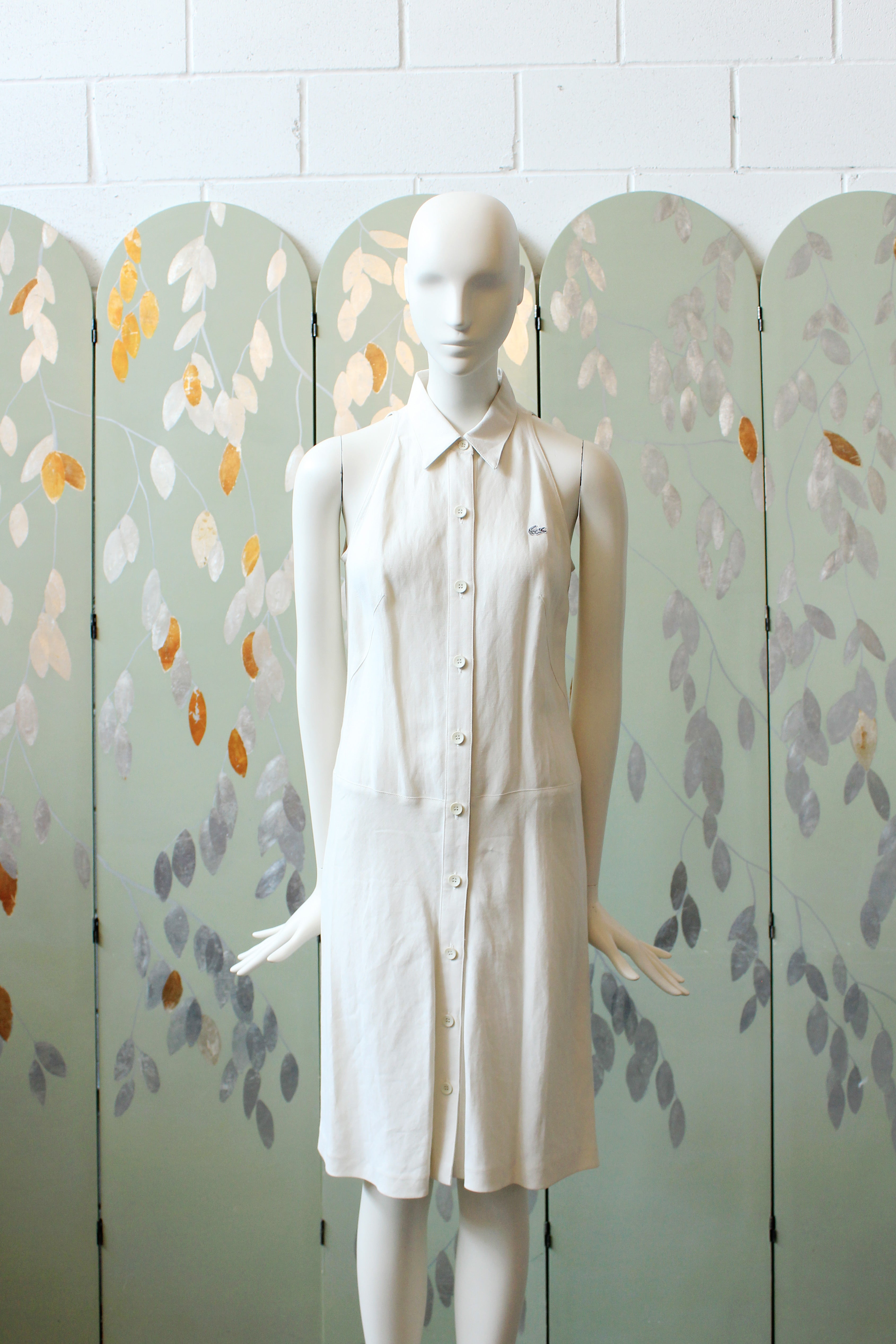 2000s White Lacoste Drop Waist Tennis Dress + Original Green Lacoste H   Ian Drummond Vintage