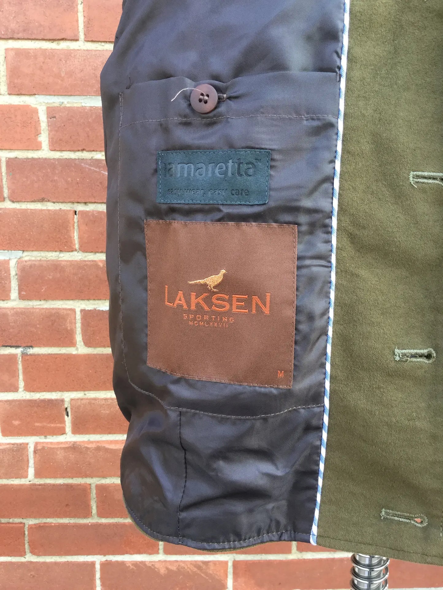 2010s Laksen Sporting Broadland Brown Moleskin Hunting Vest, Medium