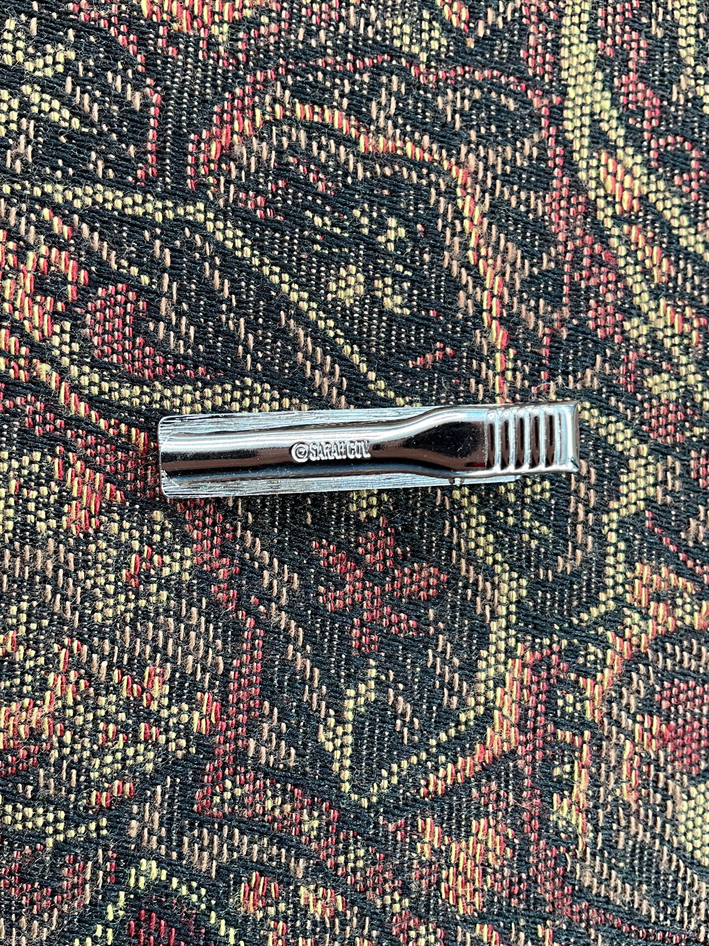 Vintage 1960s Sarah Coventry Silver Rhinestone Cufflink and Tie Clip Set