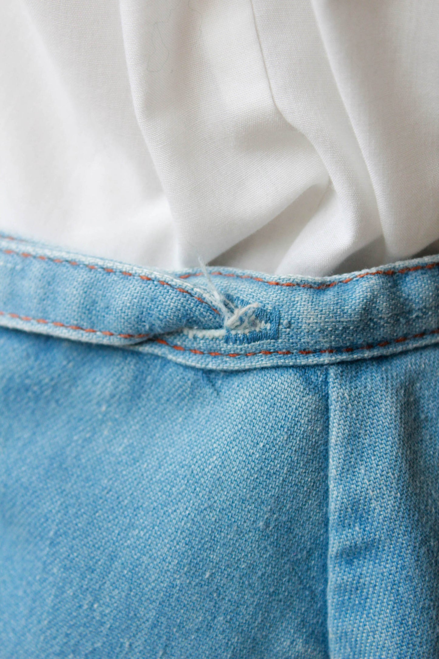 1990s Light Blue Jean Wrap Skirt, Medium