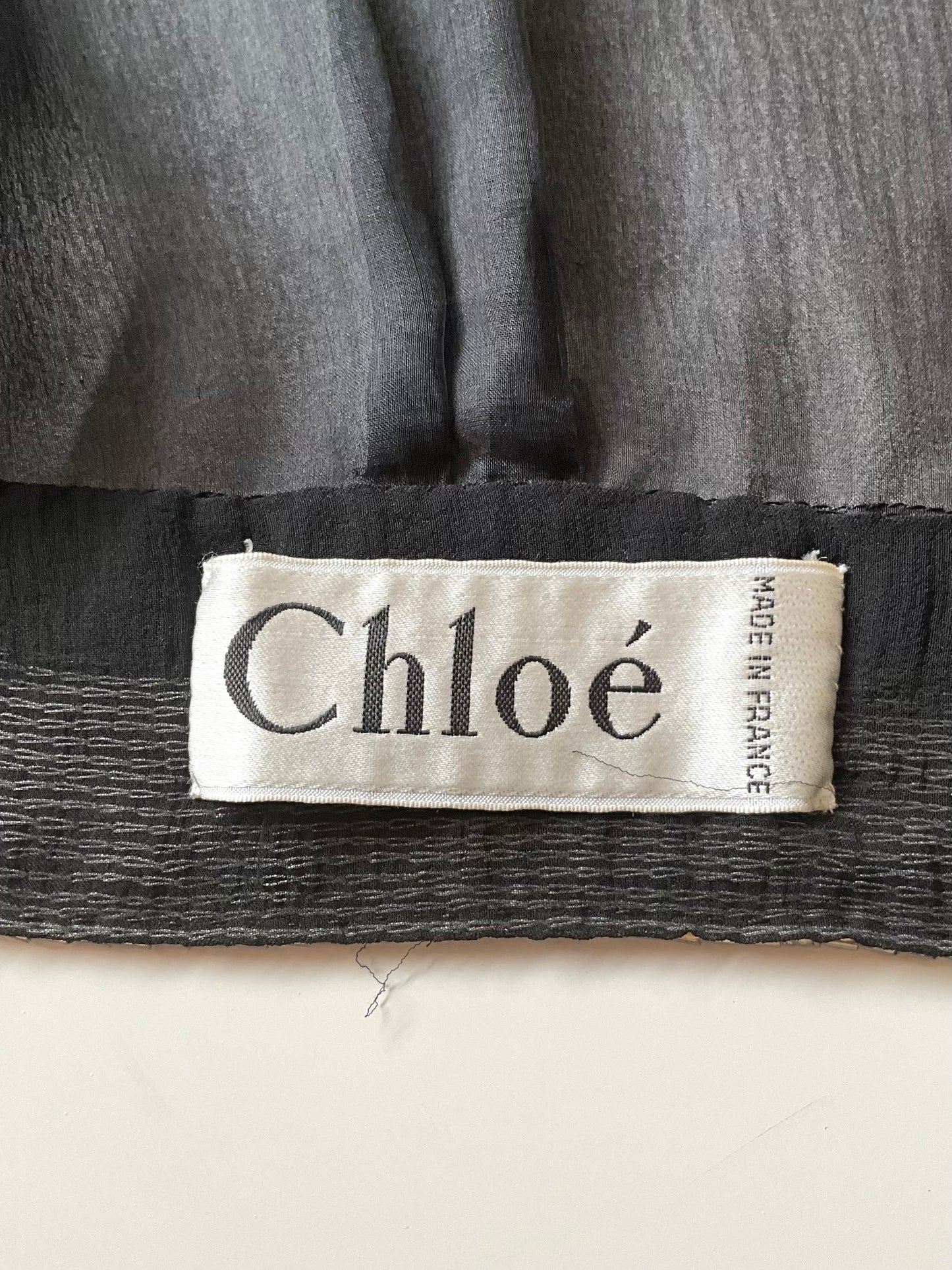 Vintage 1980s Chloe Black Silk Beaded Jacket and Dress Set, Medium