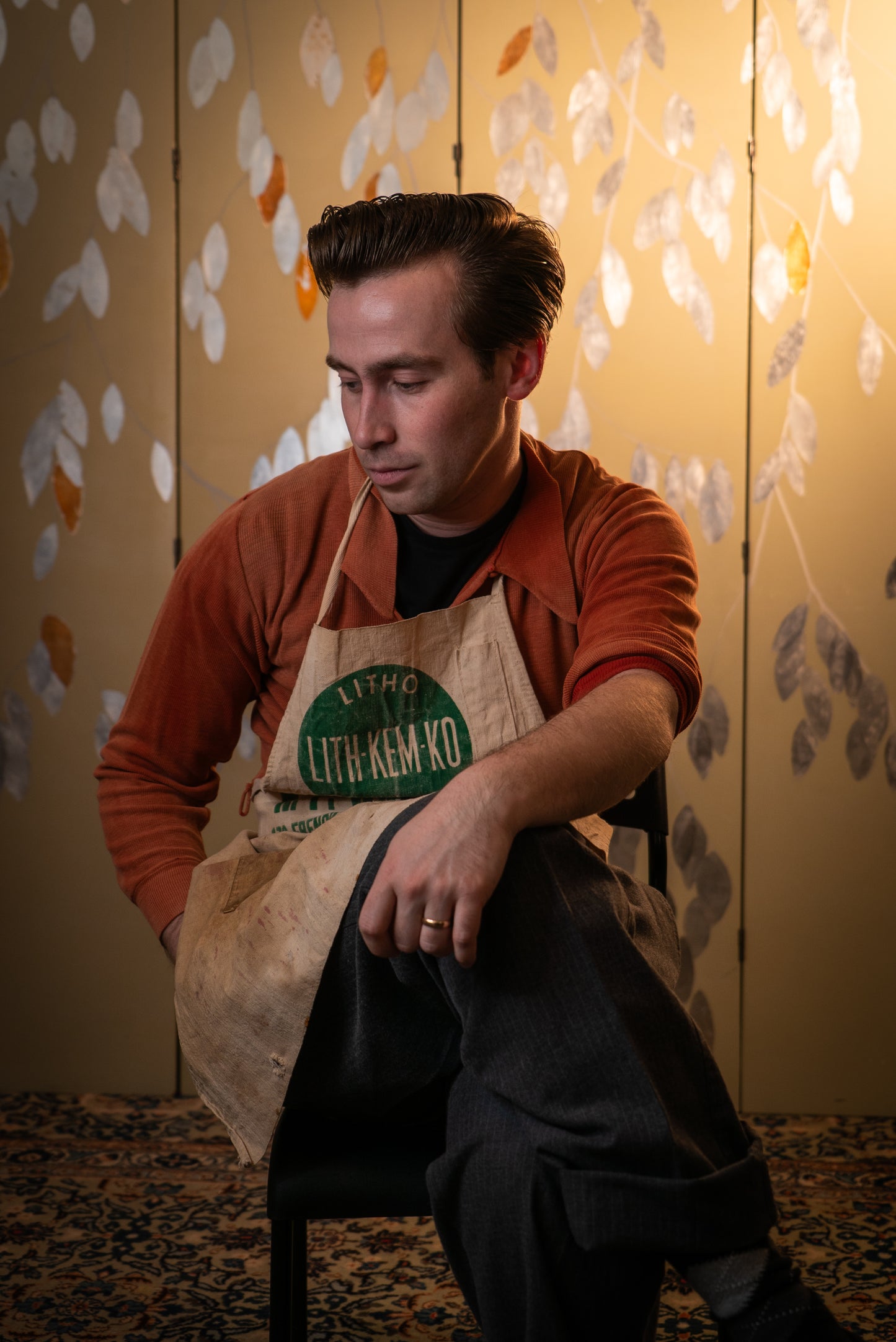 Vintage 1990s Ike & Dean Straight Grey Pinstripe Wool Pants, W36