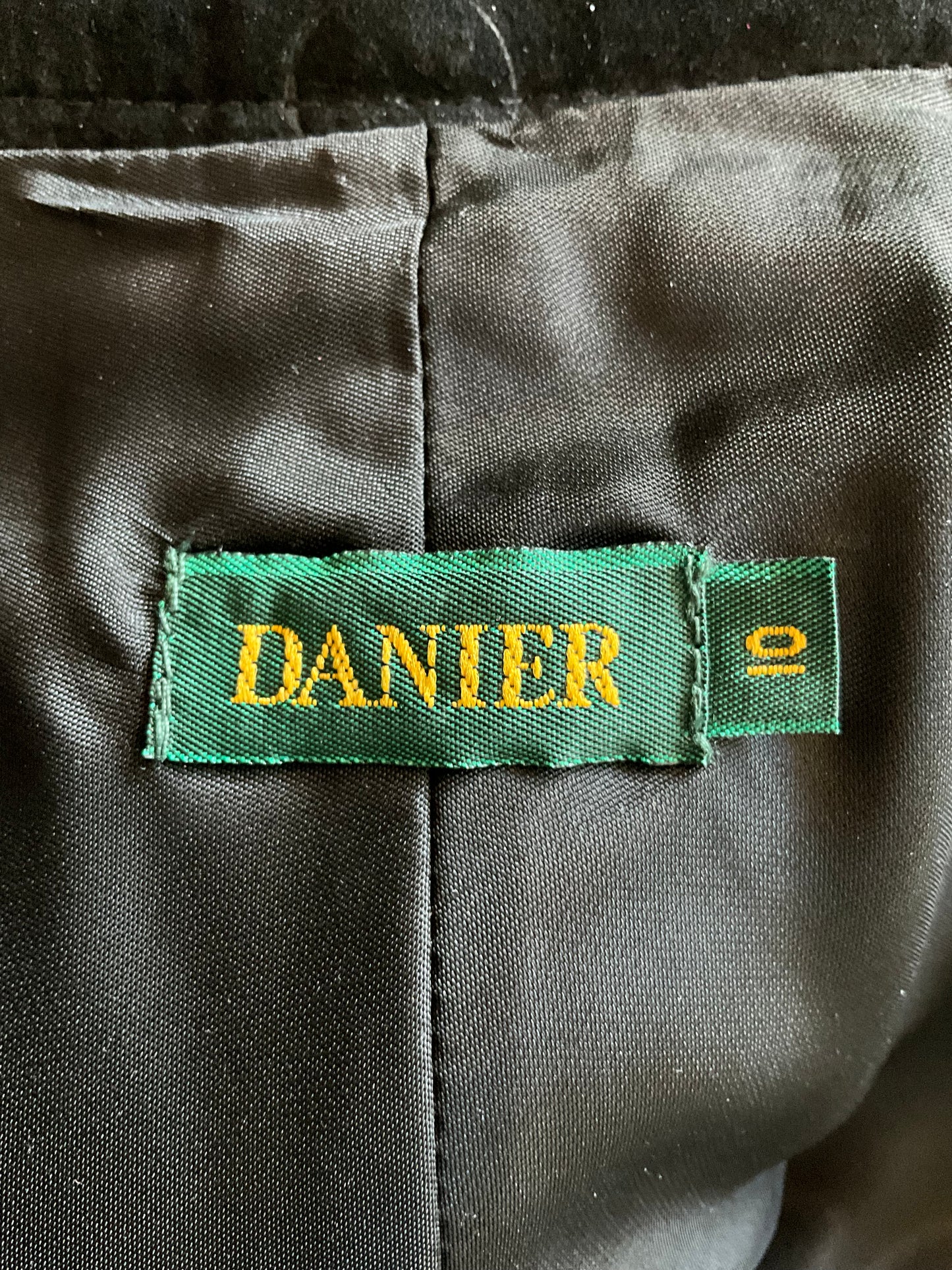 Vintage 1990s Danier Black Suede Maxi Circle Skirt, W27