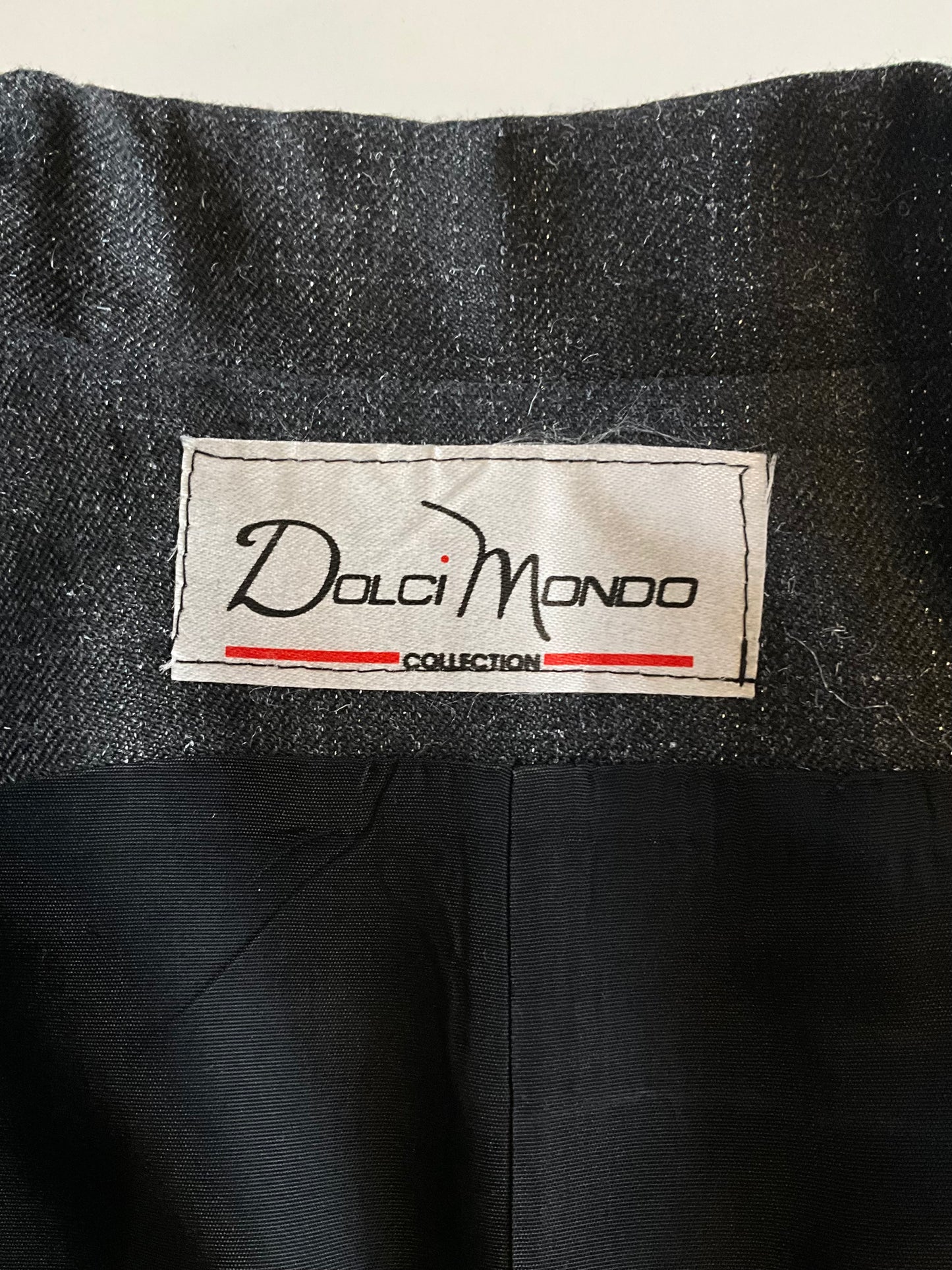 Vintage 1980s Grey Metallic Pinstripe Skirt and Waistcoat Suit, Medium