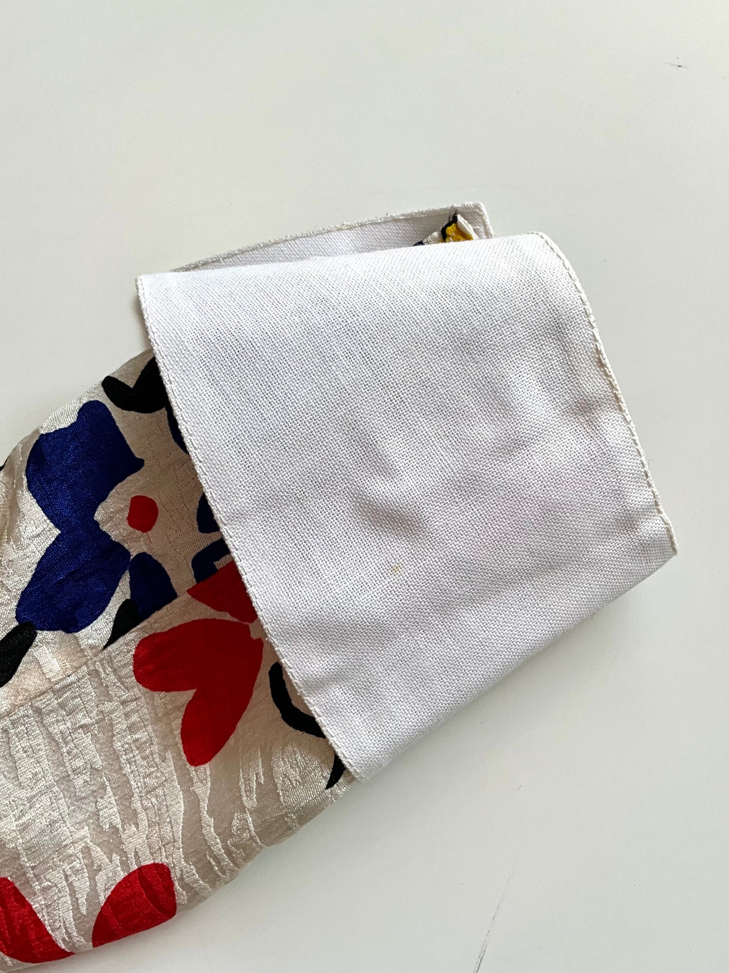 Vintage 1980s White Floral Print Long Sleeve Silk Mini Shirt Dress