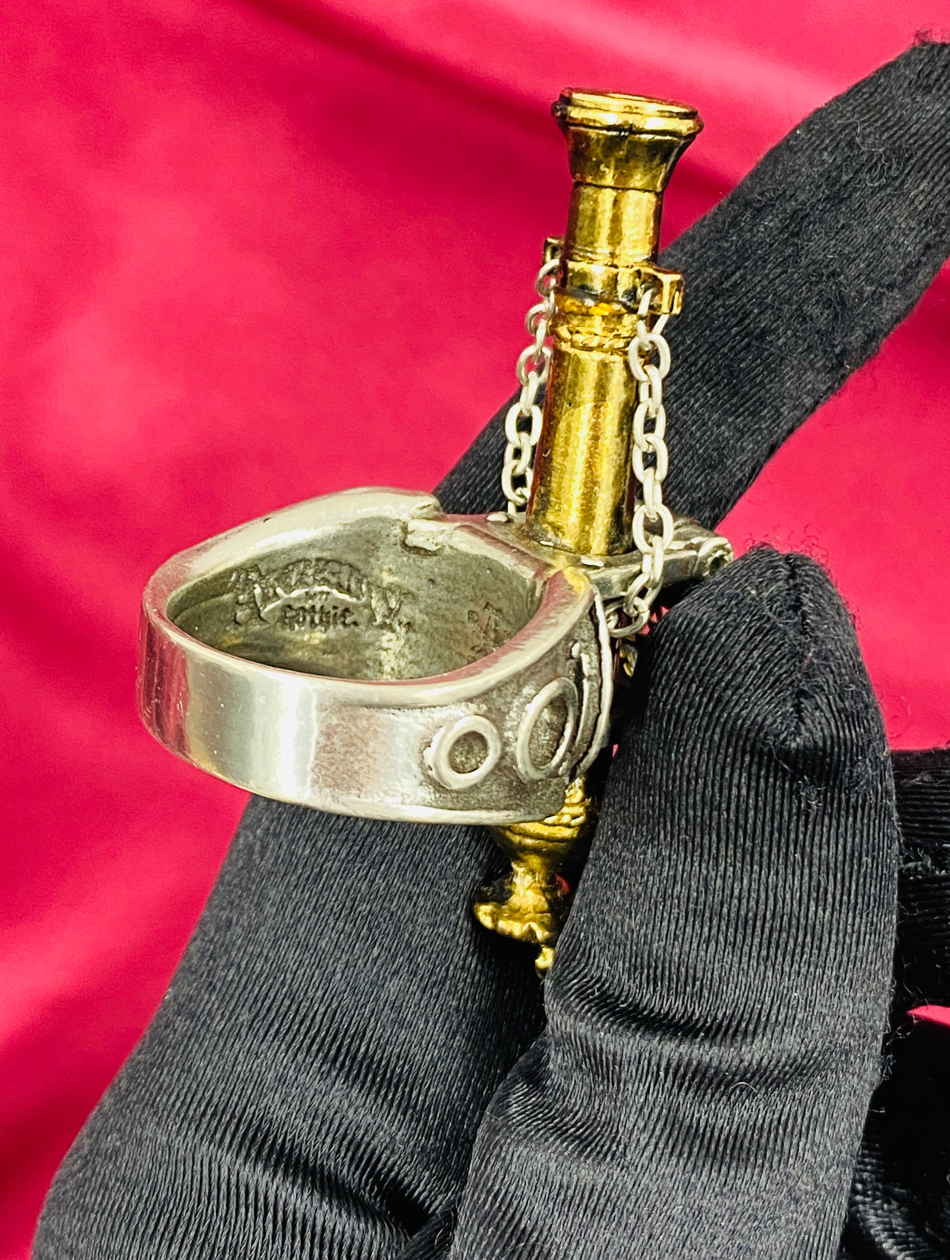 Alchemy Gothic England Steampunk Tri-Tone Canon Ring
