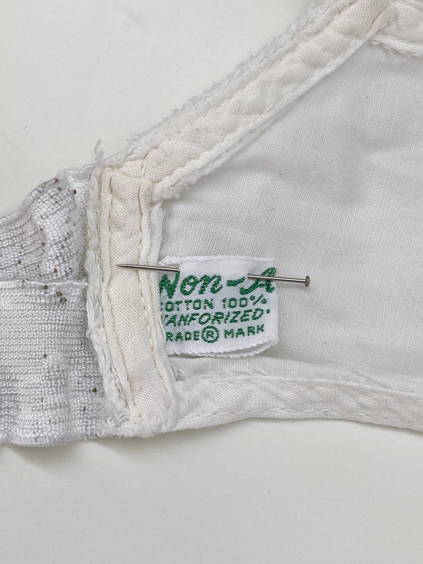 Vintage 1950s White Cotton Bullet Bralette