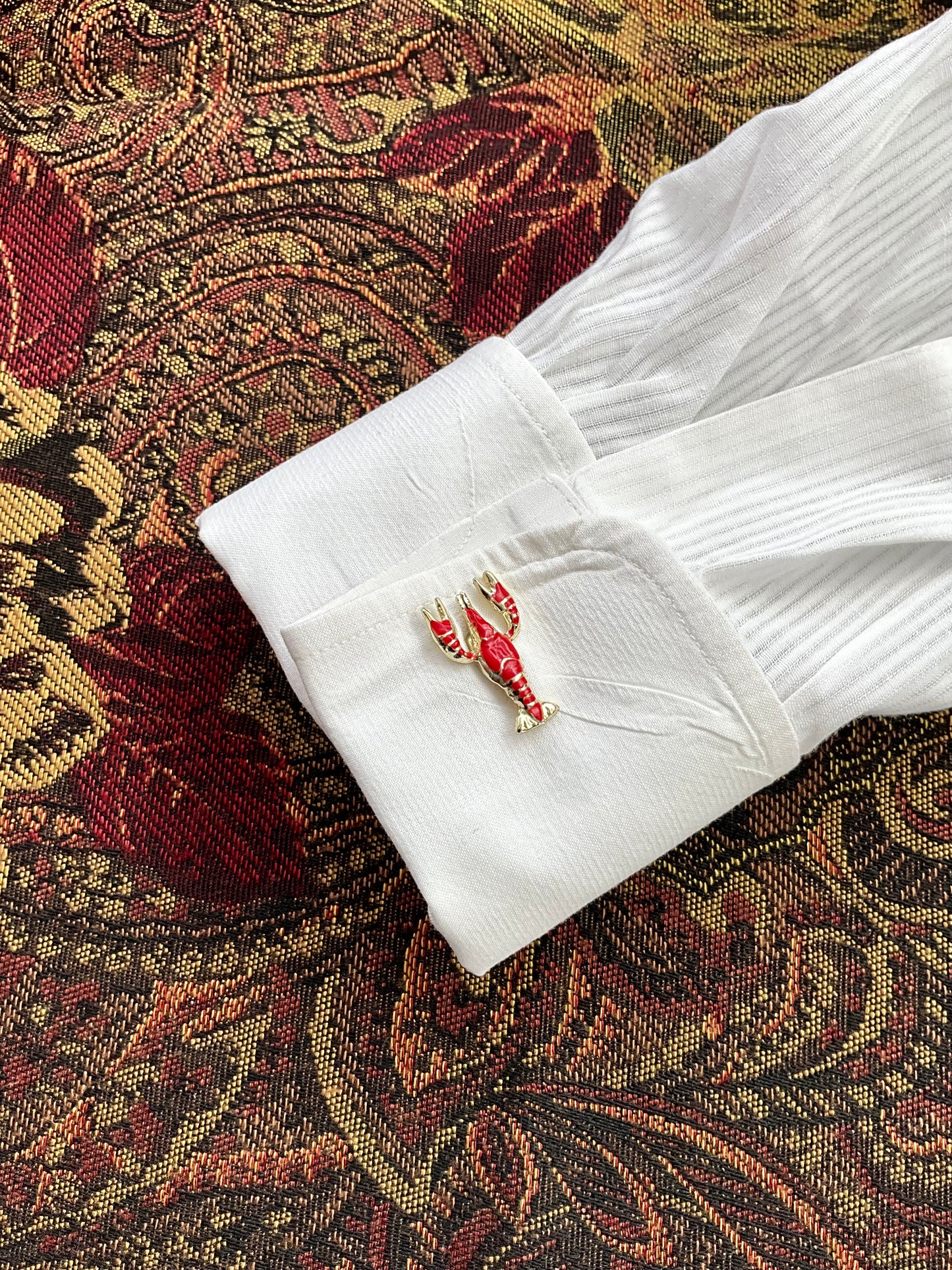 Vintage 1960s Novelty Red Lobster Cufflinks