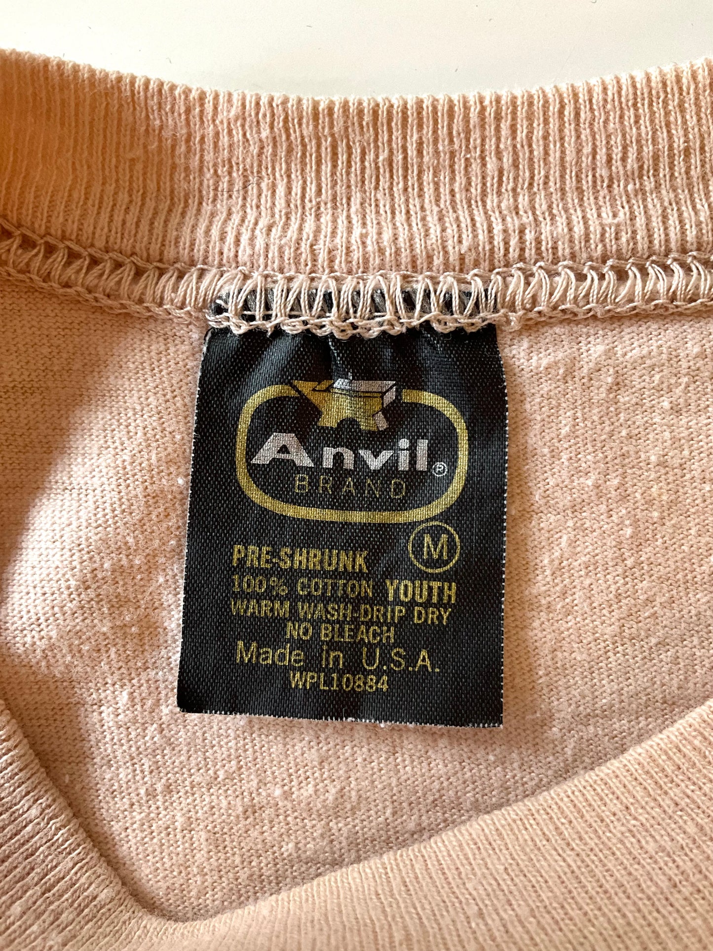 Vintage 1970s Morris the Cat Pale Peach Single Stitch T Shirt, XS