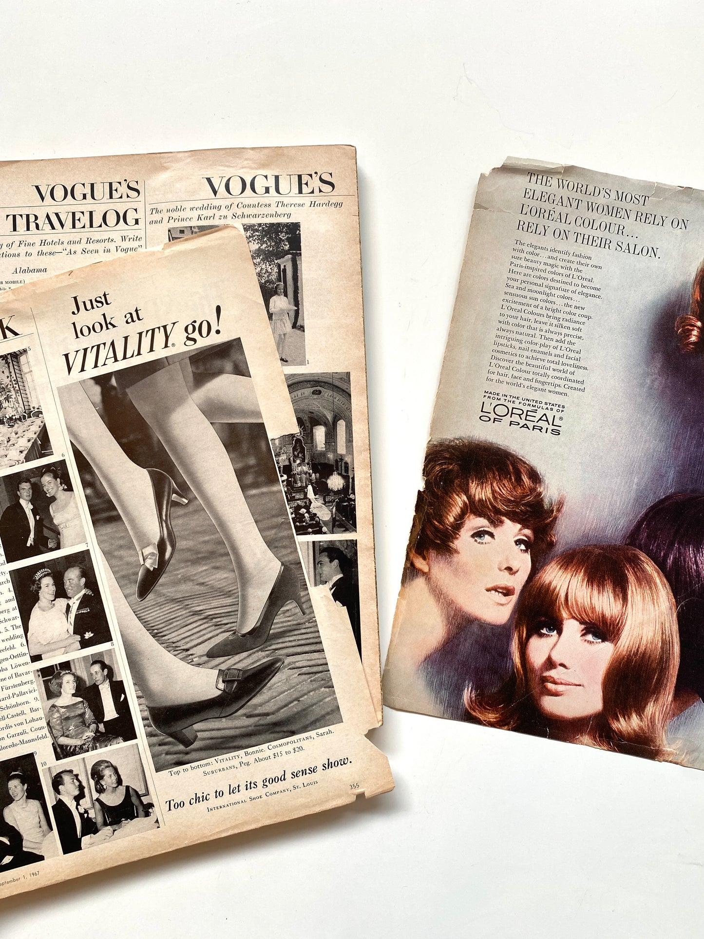 Vintage Vogue Magazine, Sep 1 1967, Jean Shrimpton