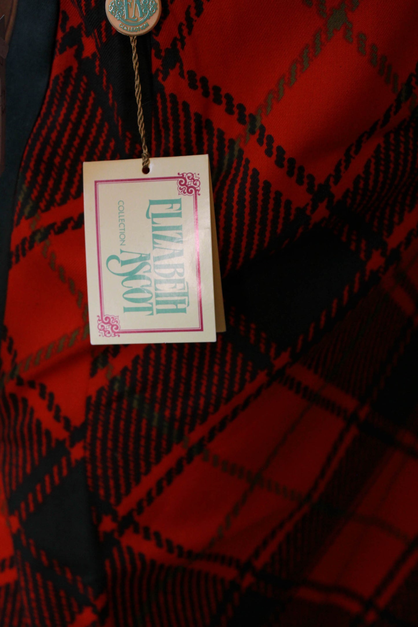 Vintage 1980s Fox and French Horn Wool Maxi Skirt, Waist 28"