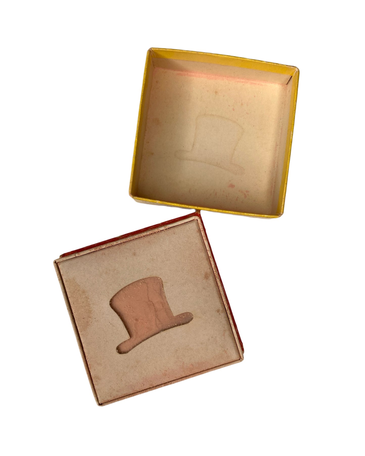 Vintage 1940s Hi-Hat Jockey Club Teezem Brown Face Powder, Full Box