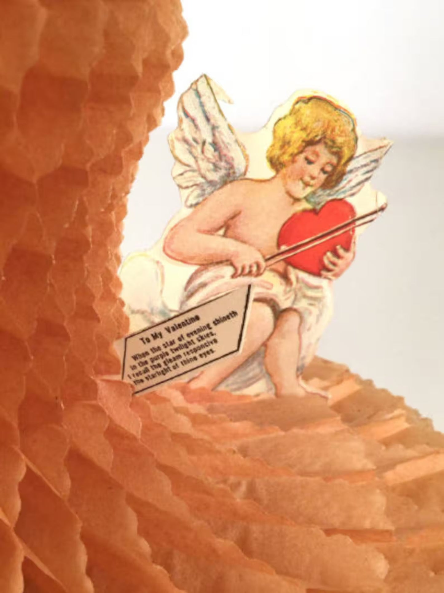 1920s Honeycomb Pop Up Valentine