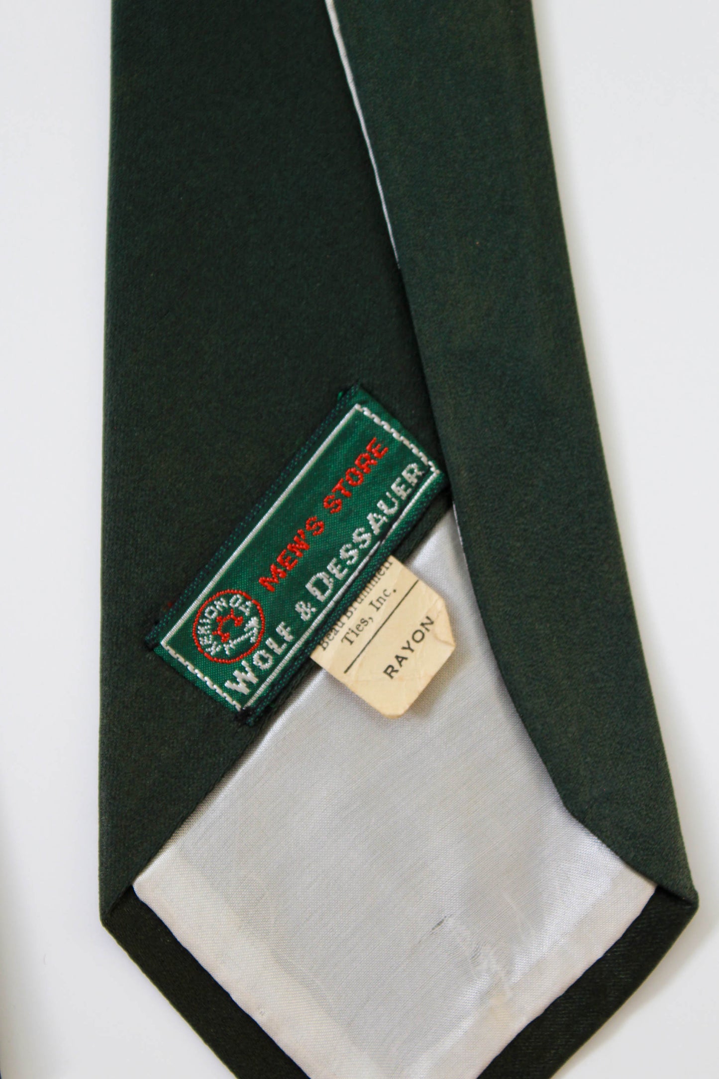 1940s Fuzzy Dog Necktie, Green