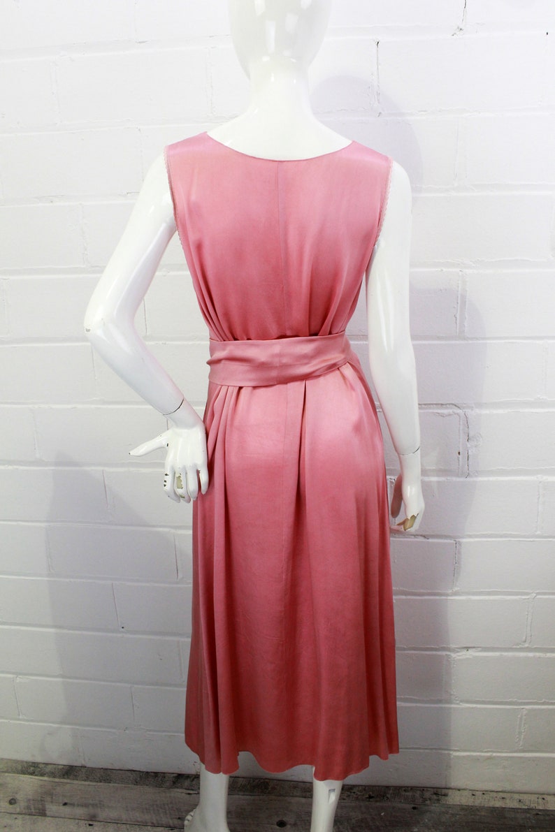 1930s liquid satin dress back