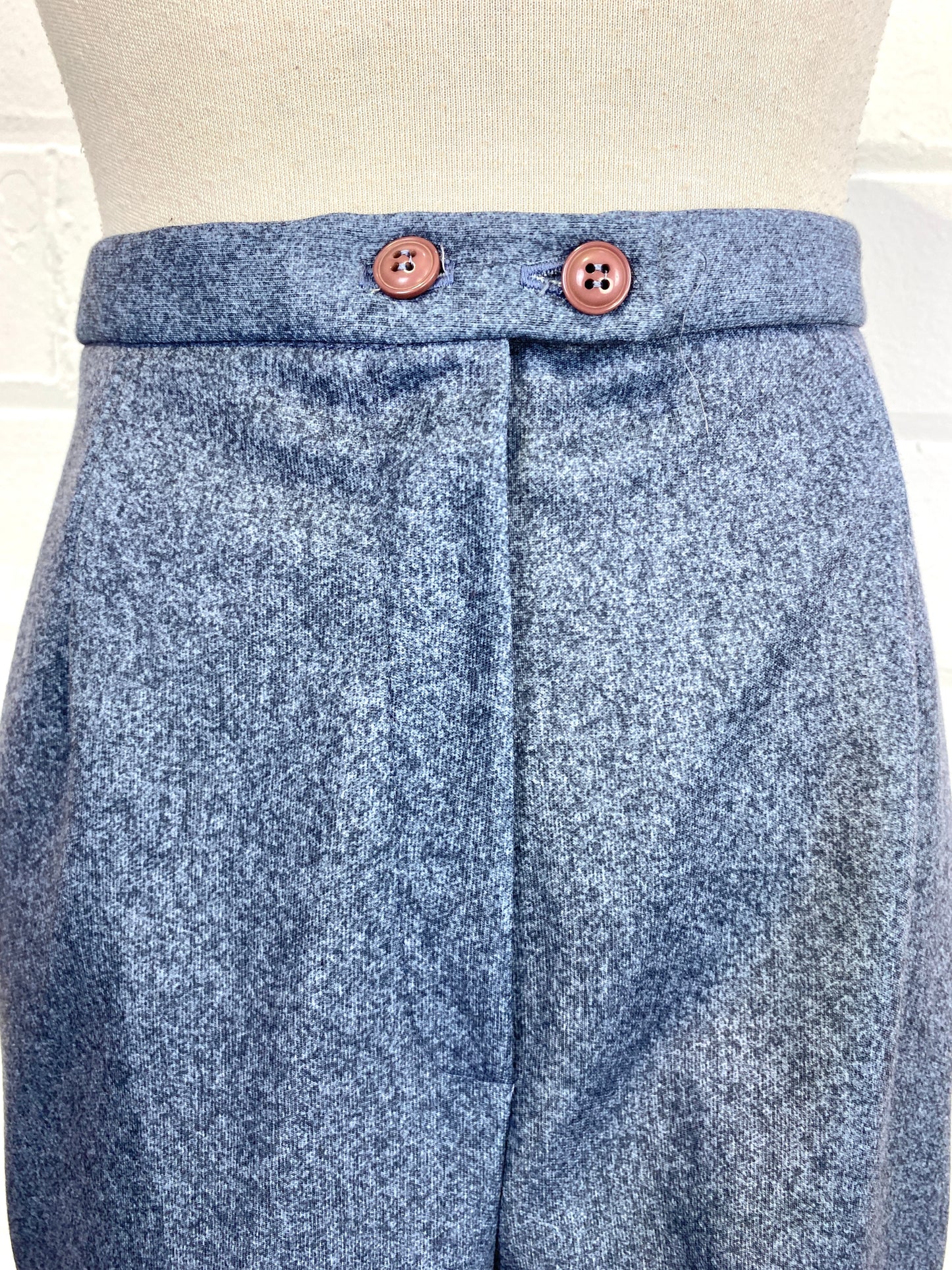 Vintage Deadstock 1970s Women's 2-Piece Blue Pant Suit