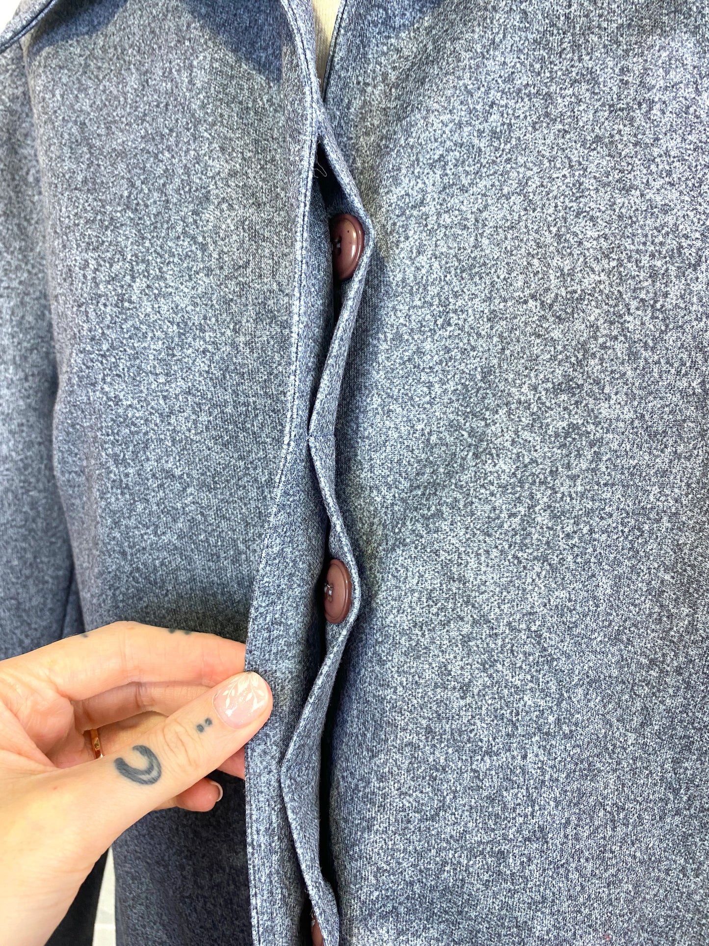 Vintage Deadstock 1970s Women's 2-Piece Blue Pant Suit