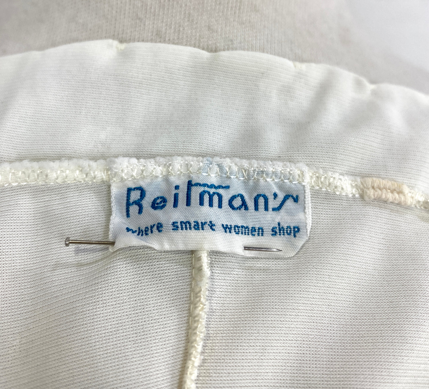 Vintage 1950s White Nylon Slip, Small