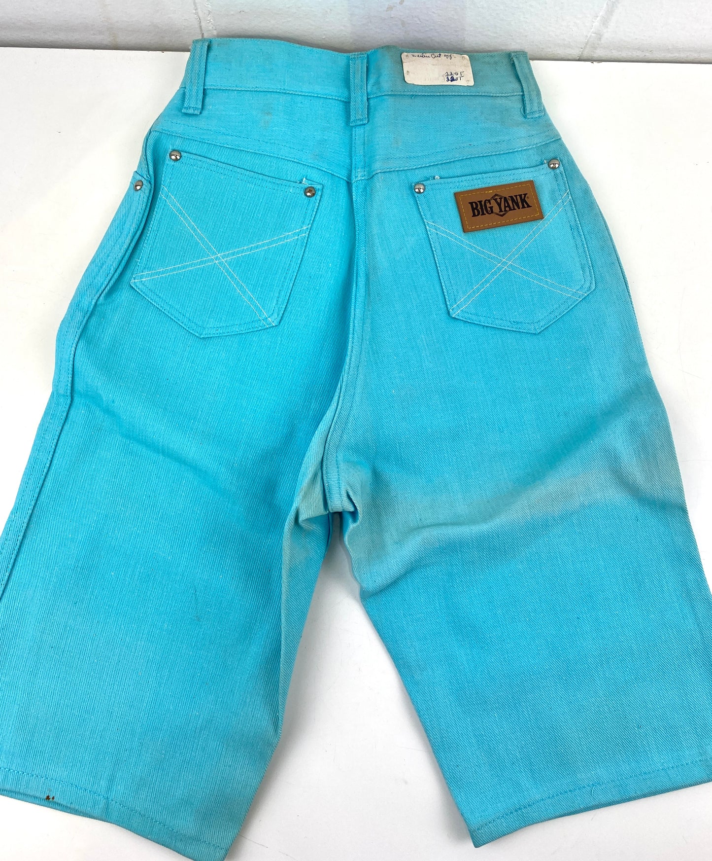Vintage 1970s Deadstock Girls Jeans, Kids 'Big Yank' Cut-Off Jean Shorts, Blue Denim, NOS