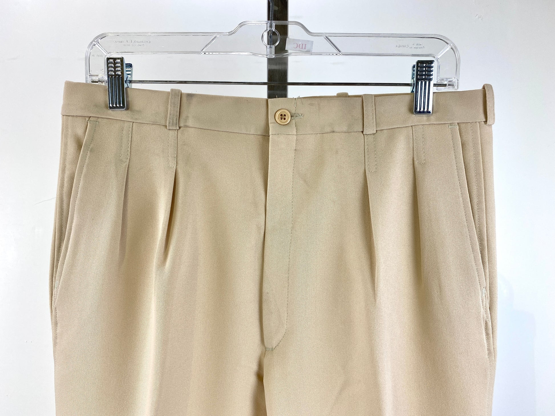 Vintage 1970s Deadstock Flared Levi's Trousers, Men's Beige Slacks, NOS