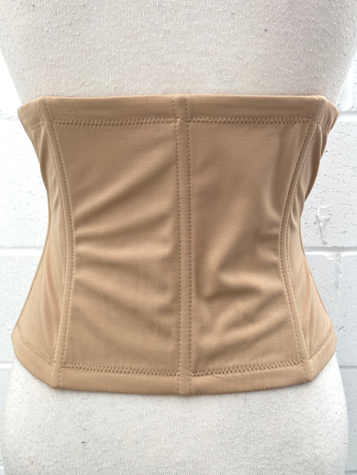 Vintage Deadstock 80s/90s Nude Nylon Waist Shaper Shapewear with Zip, NOS