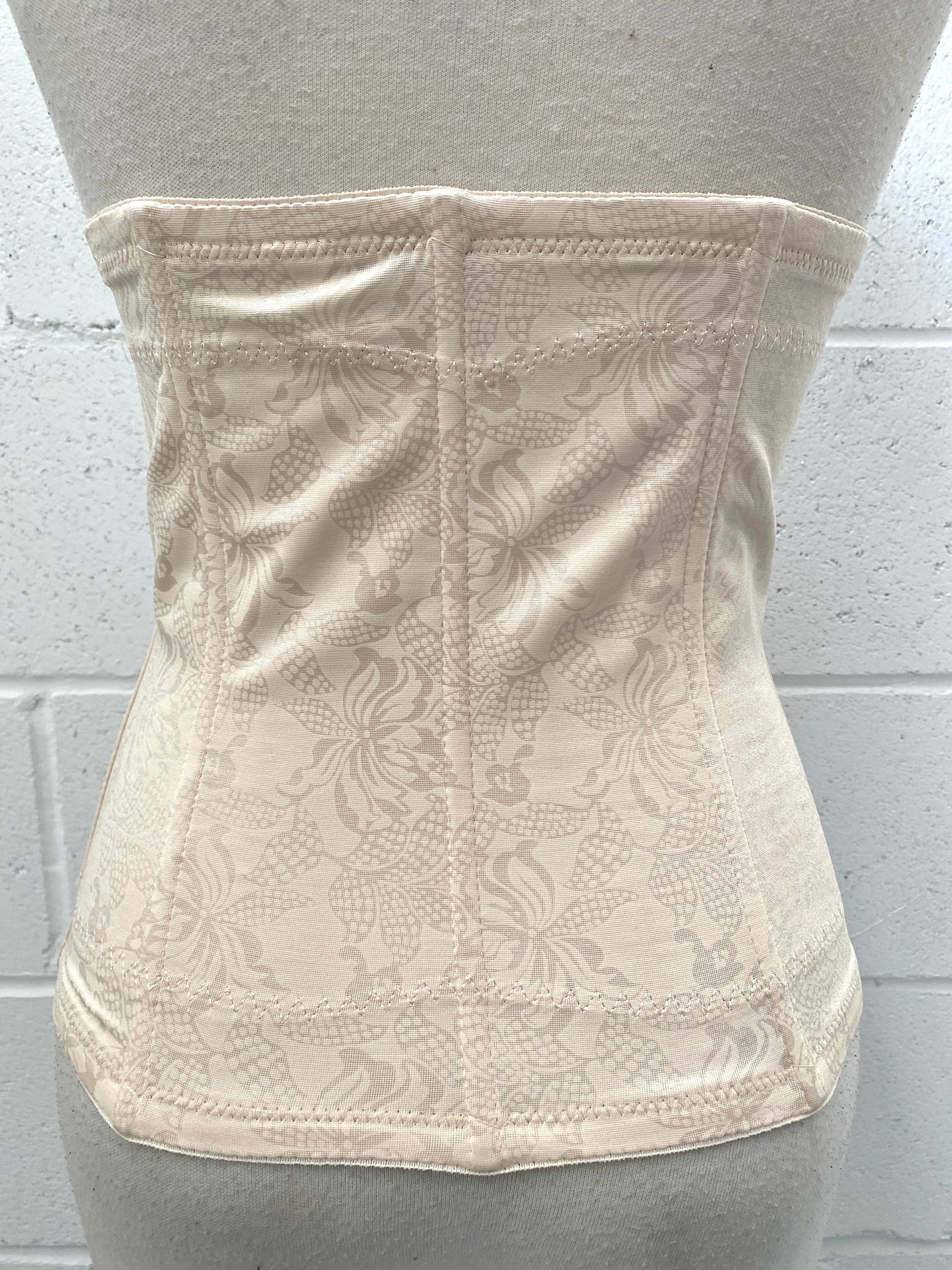 Vintage 80s/90s Deadstock Nude Damask Lycra Waist Shaper Shapewear, NOS