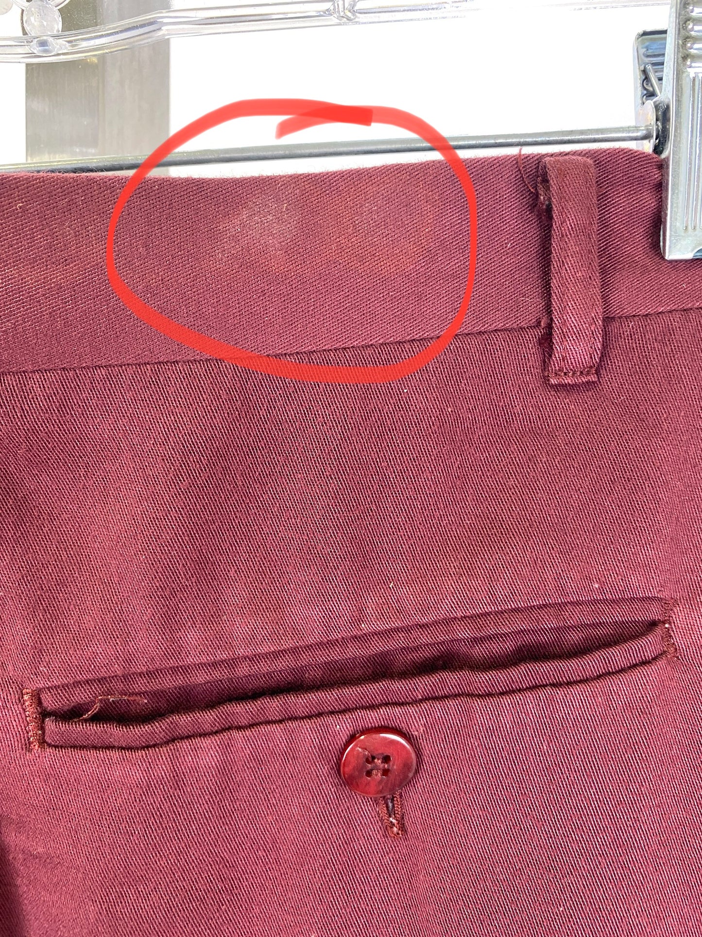 Vintage 1990s Deadstock Tencel Slacks, Men's Burgundy Carrot Trousers, NOS