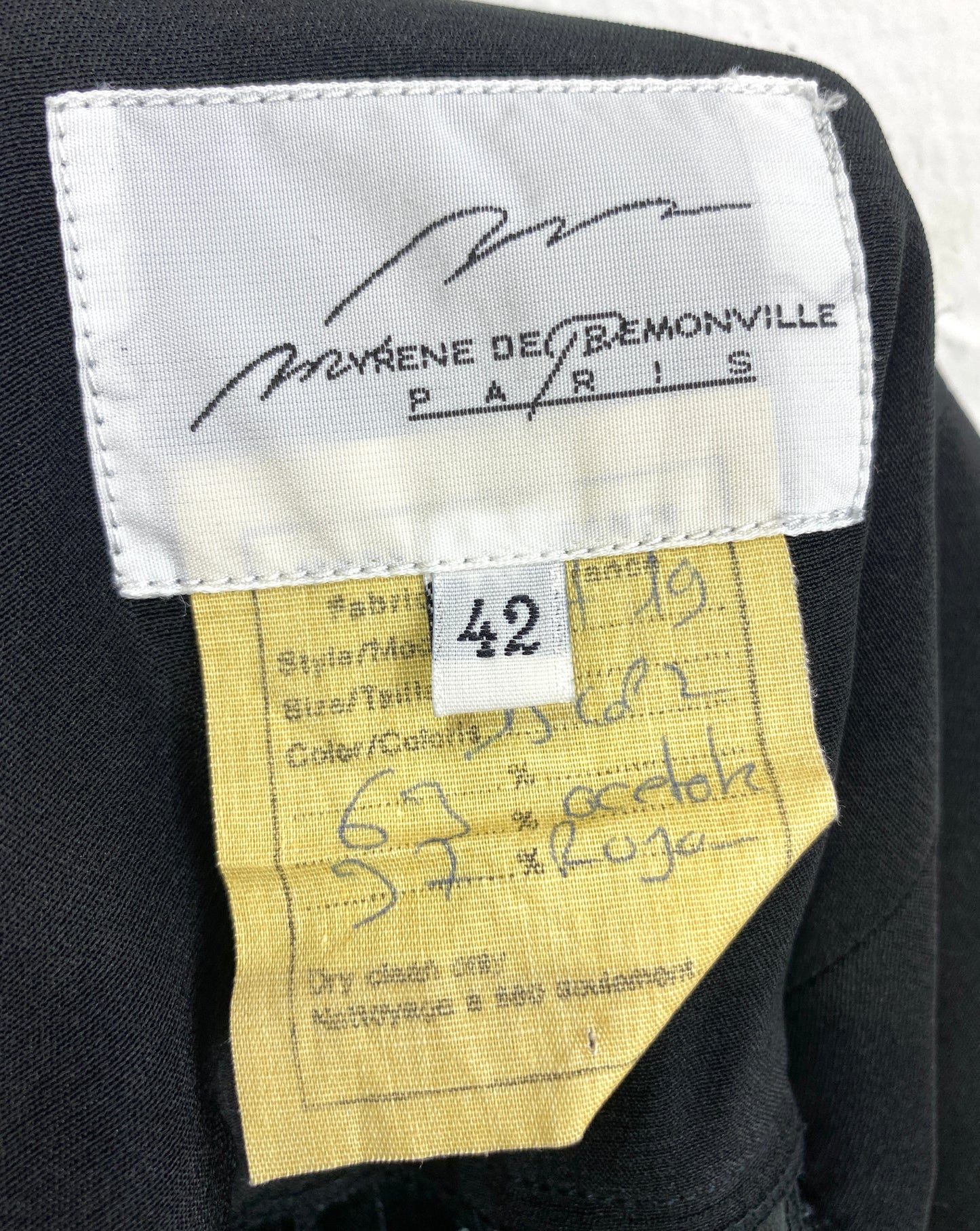 Vintage 1990s Black Pleated Designer Culottes, W30, Myréne De Premonville