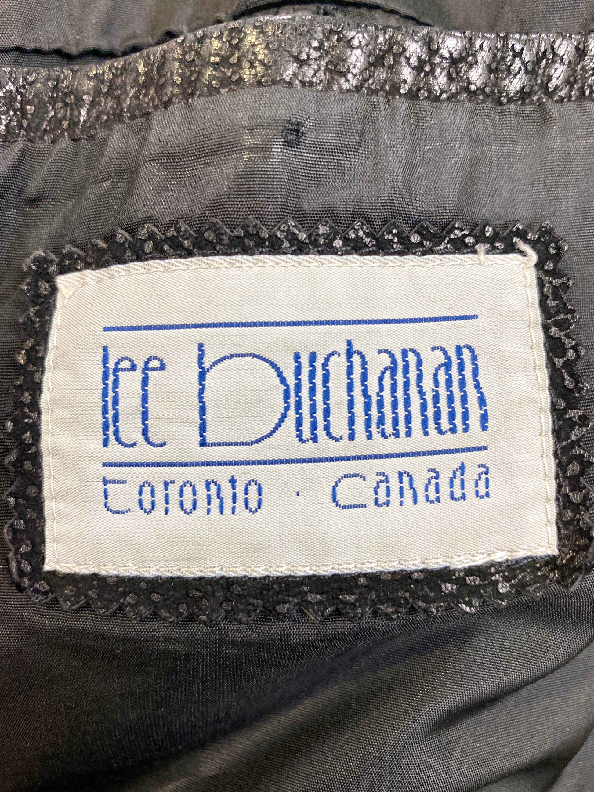 Vintage 1980s Black leather Lee Buchanan Cropped Jacket, B46"