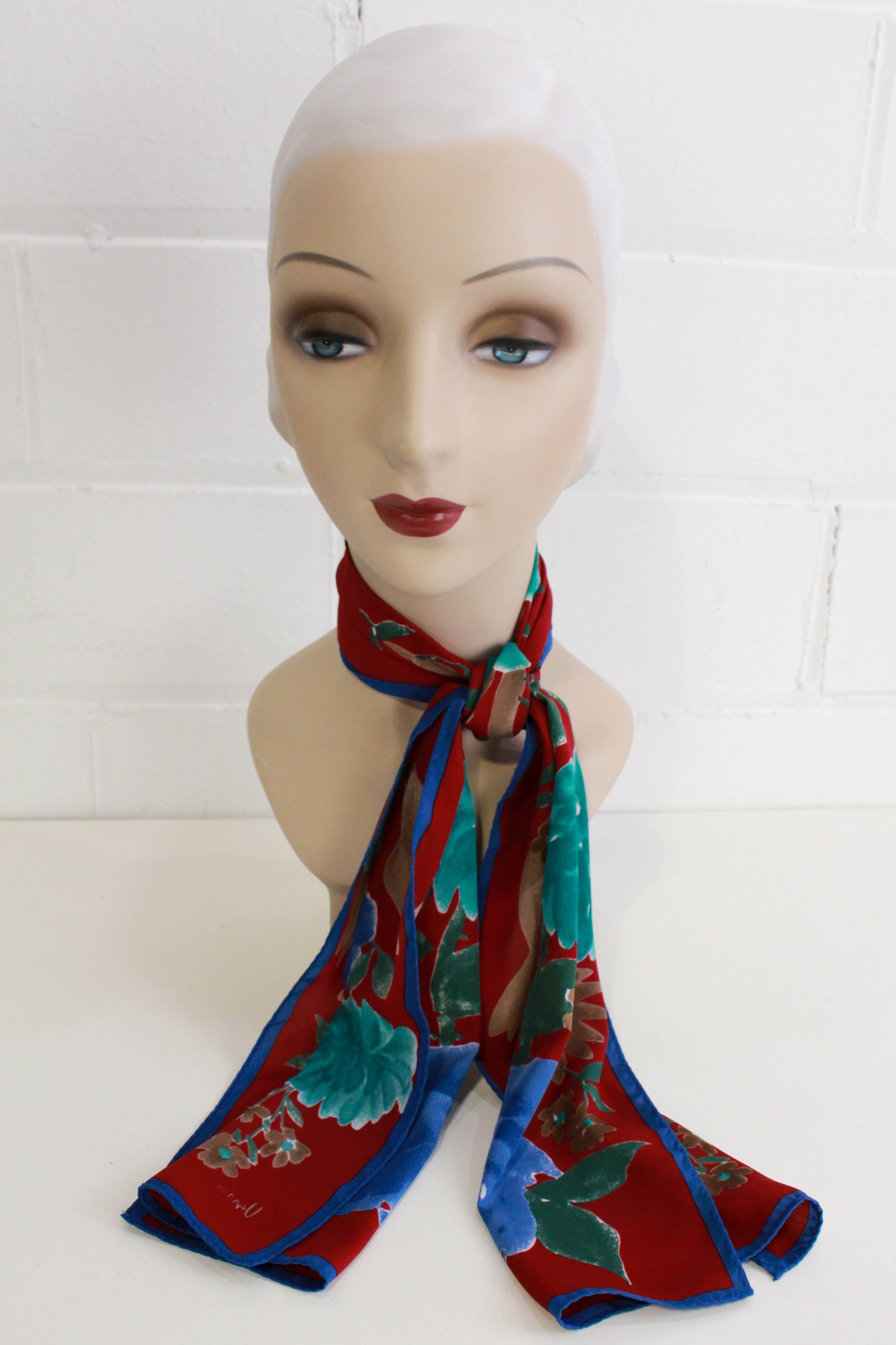 vintage Vera neumann silk rose print scarf
