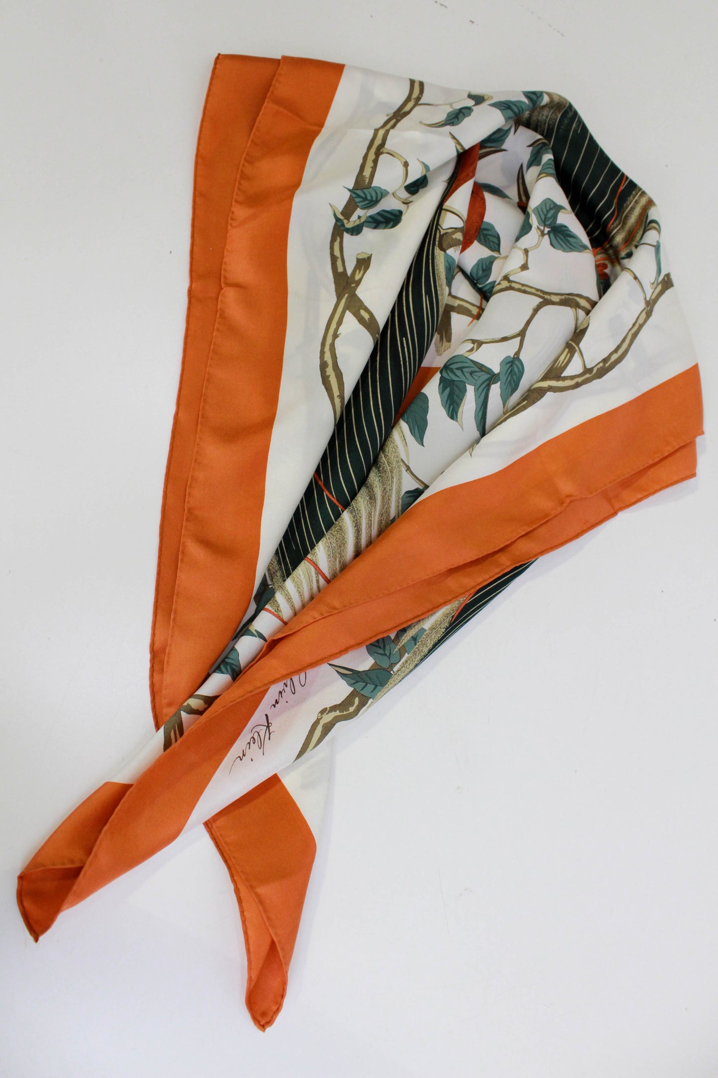 Vintage calvin klein bird of paradise silk scarf