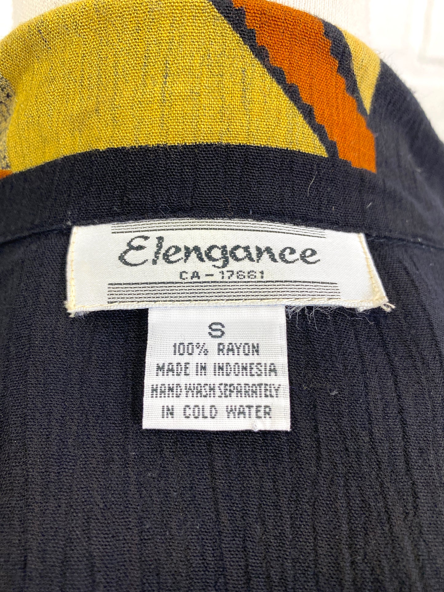 Vintage 1980s Rust/ Gold 2-Piece Crinkle Rayon Skirt and Blouse Set