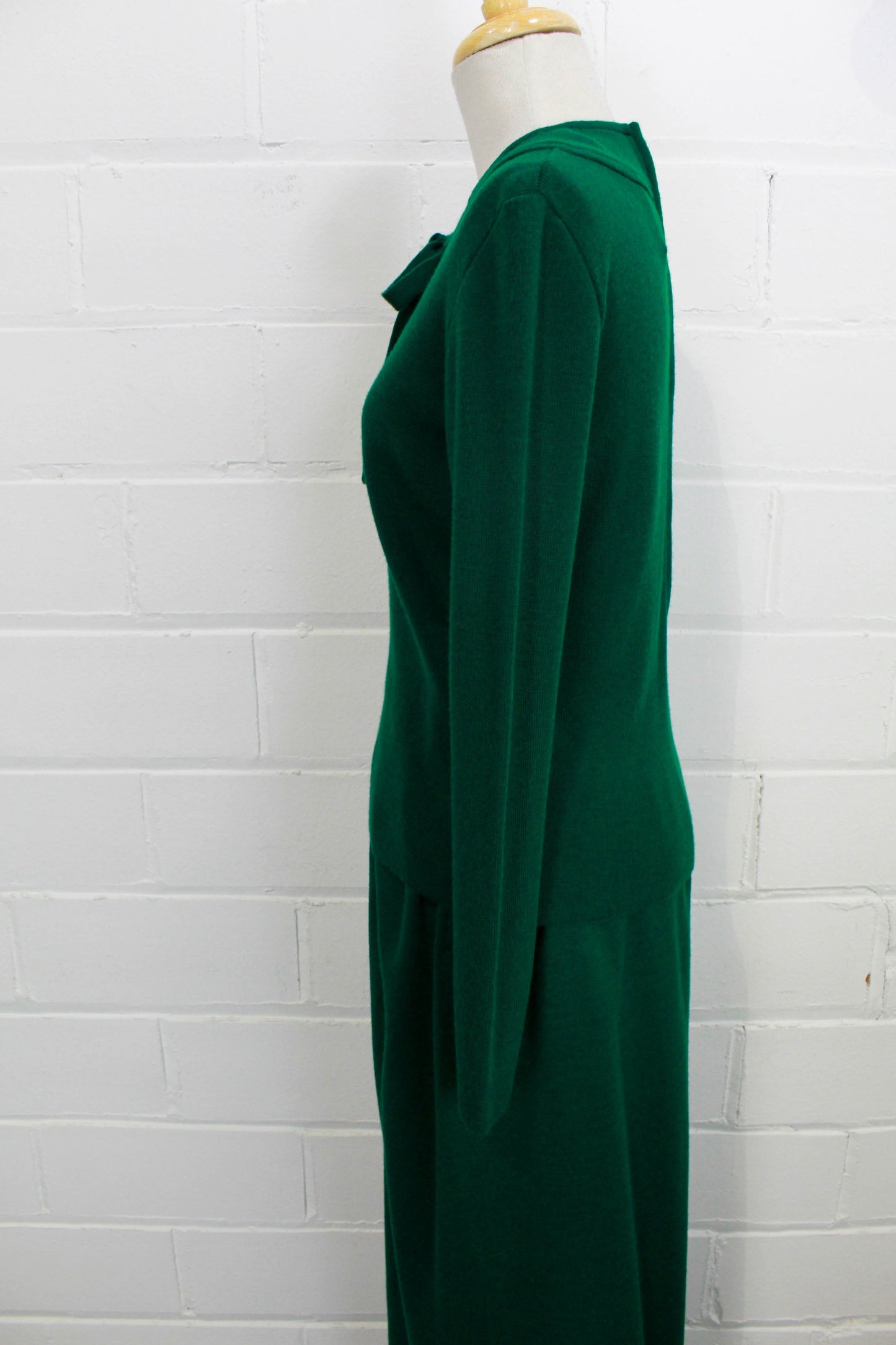 1970s Arbe Knits Skirt and Top Set, Grass Green, x2 Available, Small/Medium
