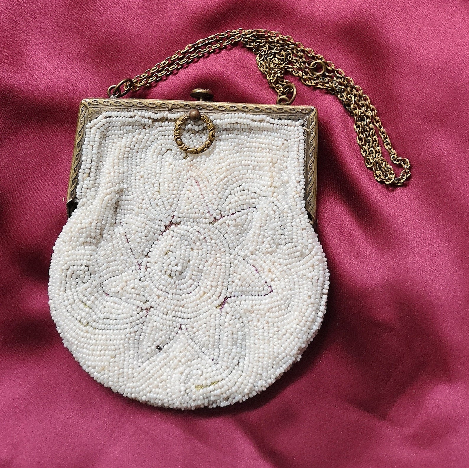 Josef Purse Beaded Embroidered Rhinestone Frame French Handbag