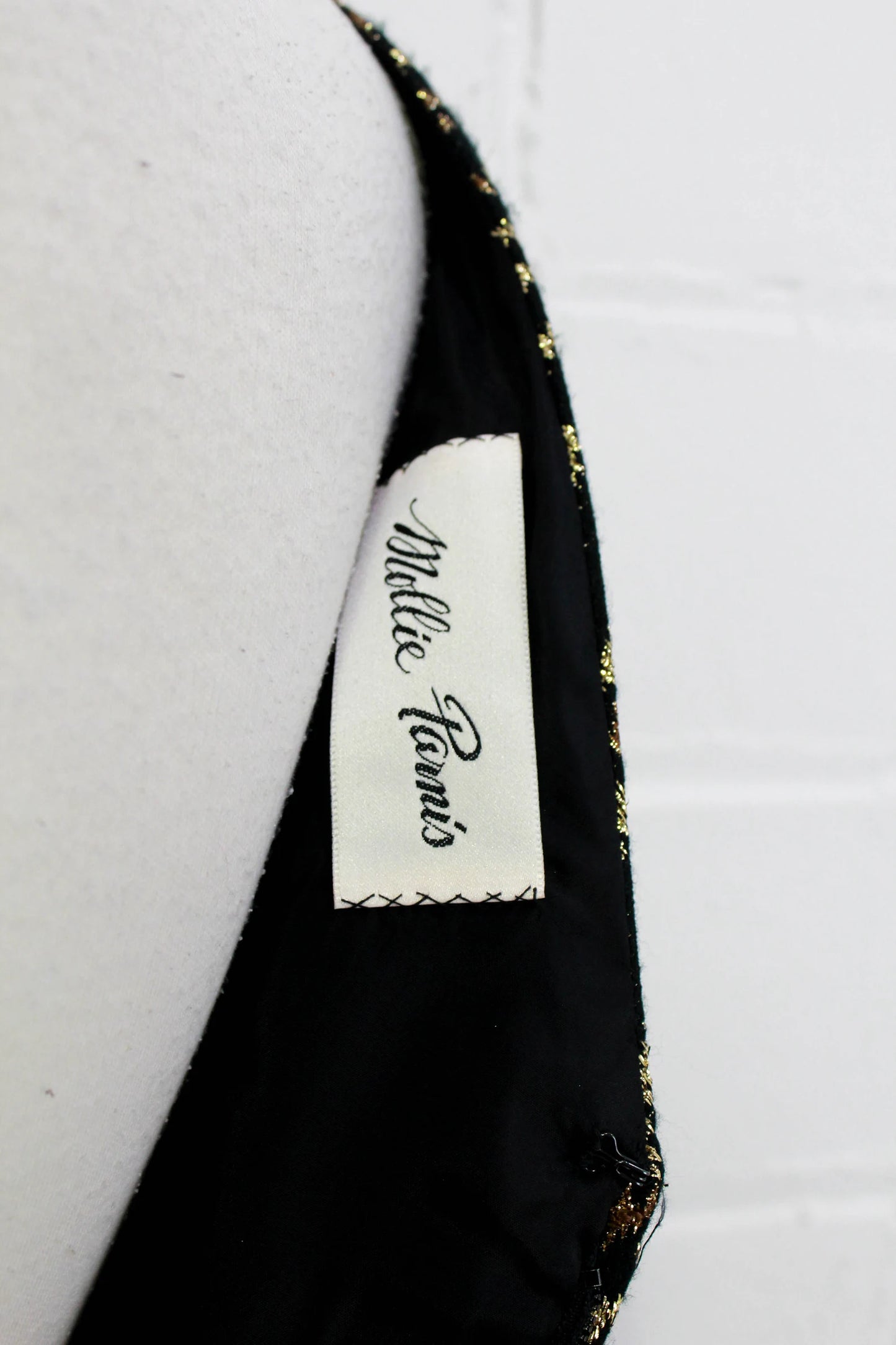 Vintage 60s Mollie Parnis Animal Print Metallic Dress, Womens Sleeveless Gold Lurex Tiger Print Cocktail Dress, B34, W28, Evening Dress