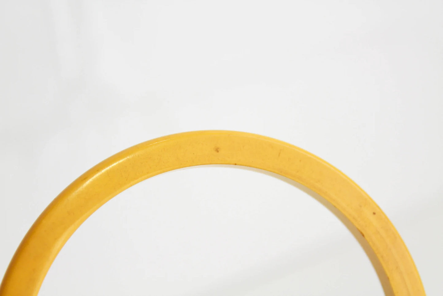 1940s Bakelite Bangle, Yellow Vintage Bakelite Bracelet, 40s Bakelite Jewery, Light Yellow Spacer