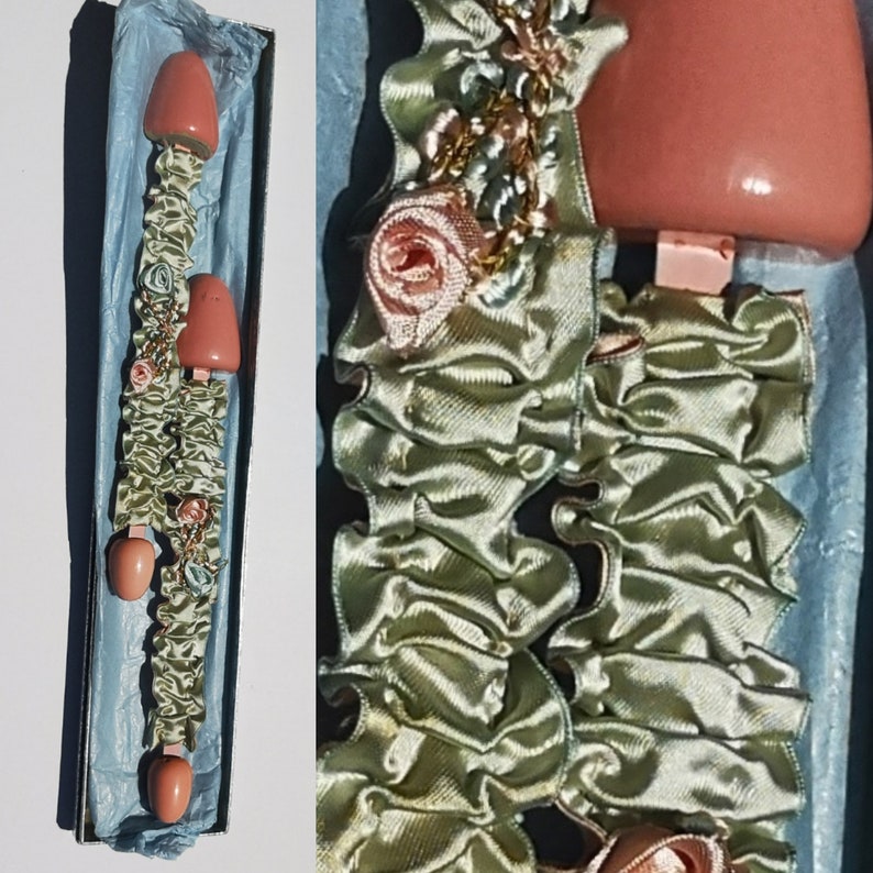 1940s Shoe Trees, Satin and Lace with Original Box