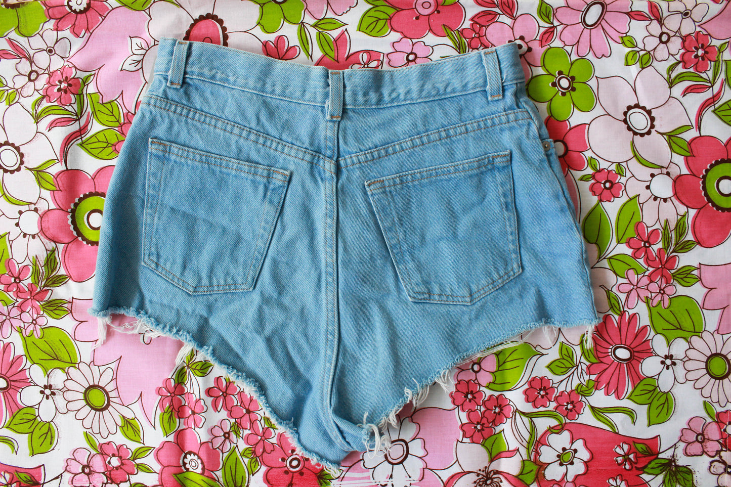 80s Blue Jean Cut Off Shorts, Waist 30"