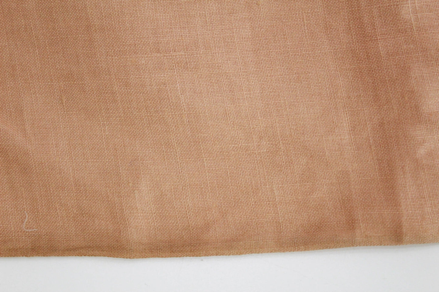 1950s Peach Pink Linen Fabric, 1.38 Yards Long x 2.23 Yards Wide