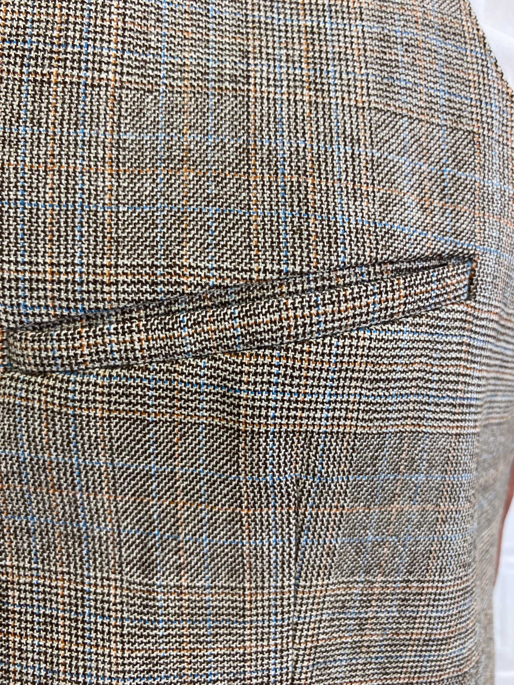Vintage 1980s Men's Brown Plaid Waistcoat/ Vest, C40