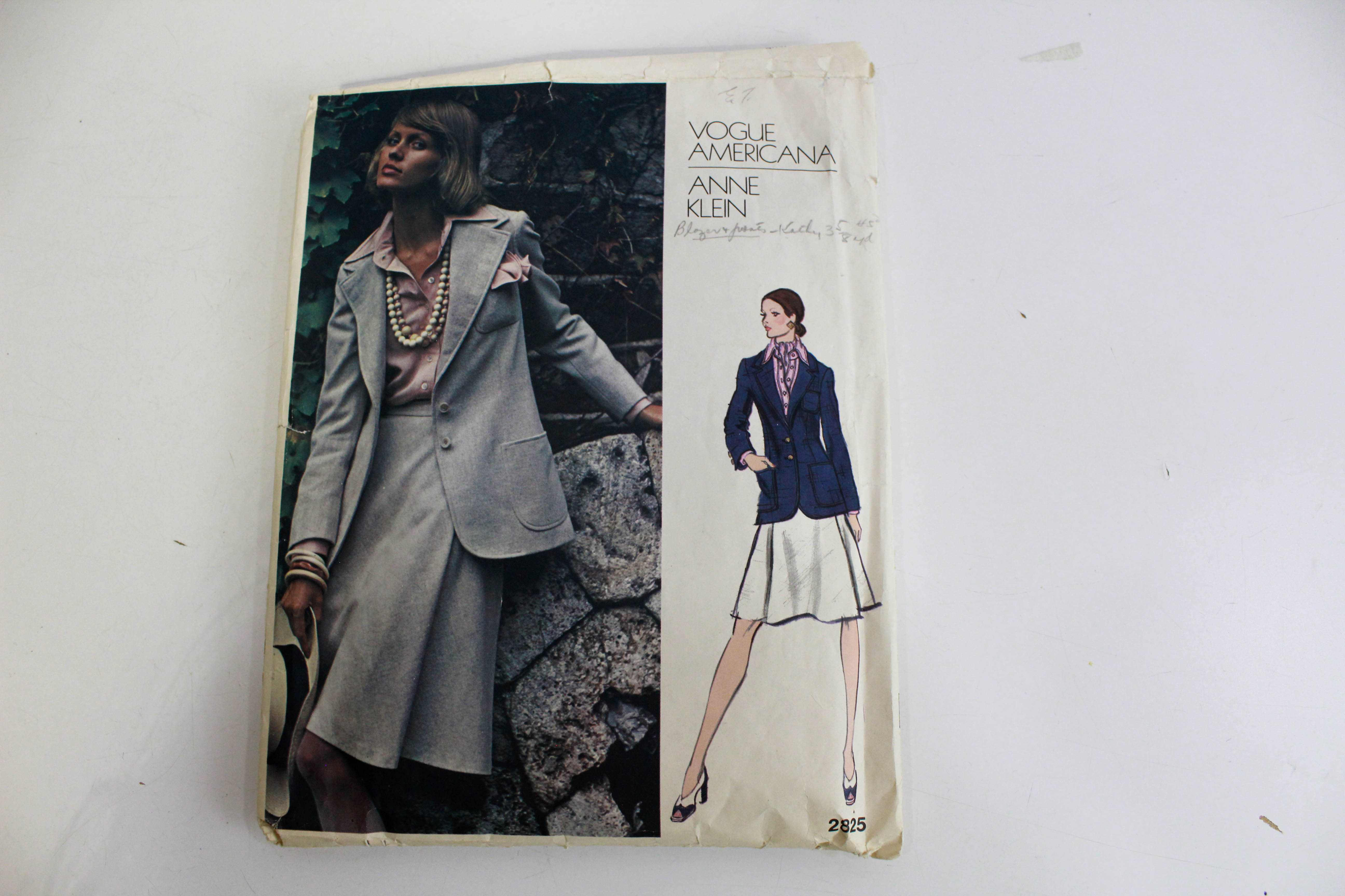 1970s Vogue American Designer Anne Klein 2825, Women's Jacket