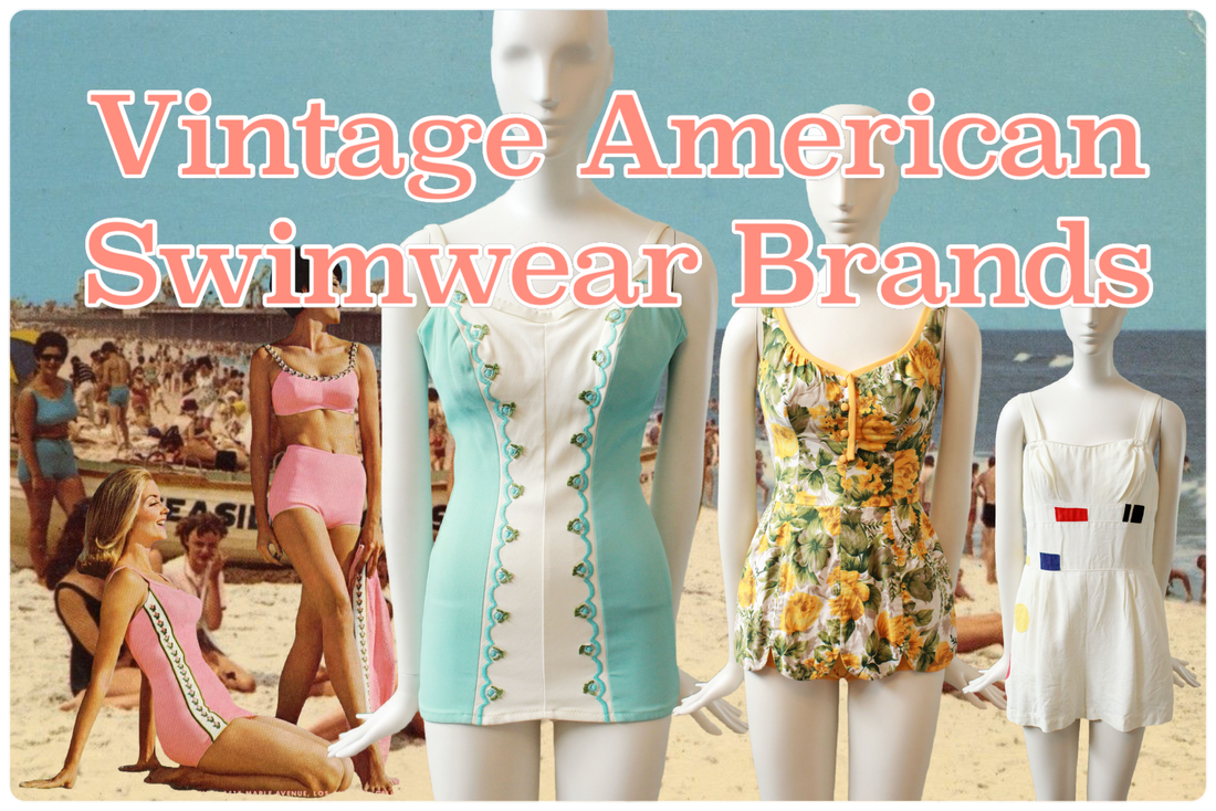 vintage 60s American swimwear brands. vintage swimsuits for sale. 