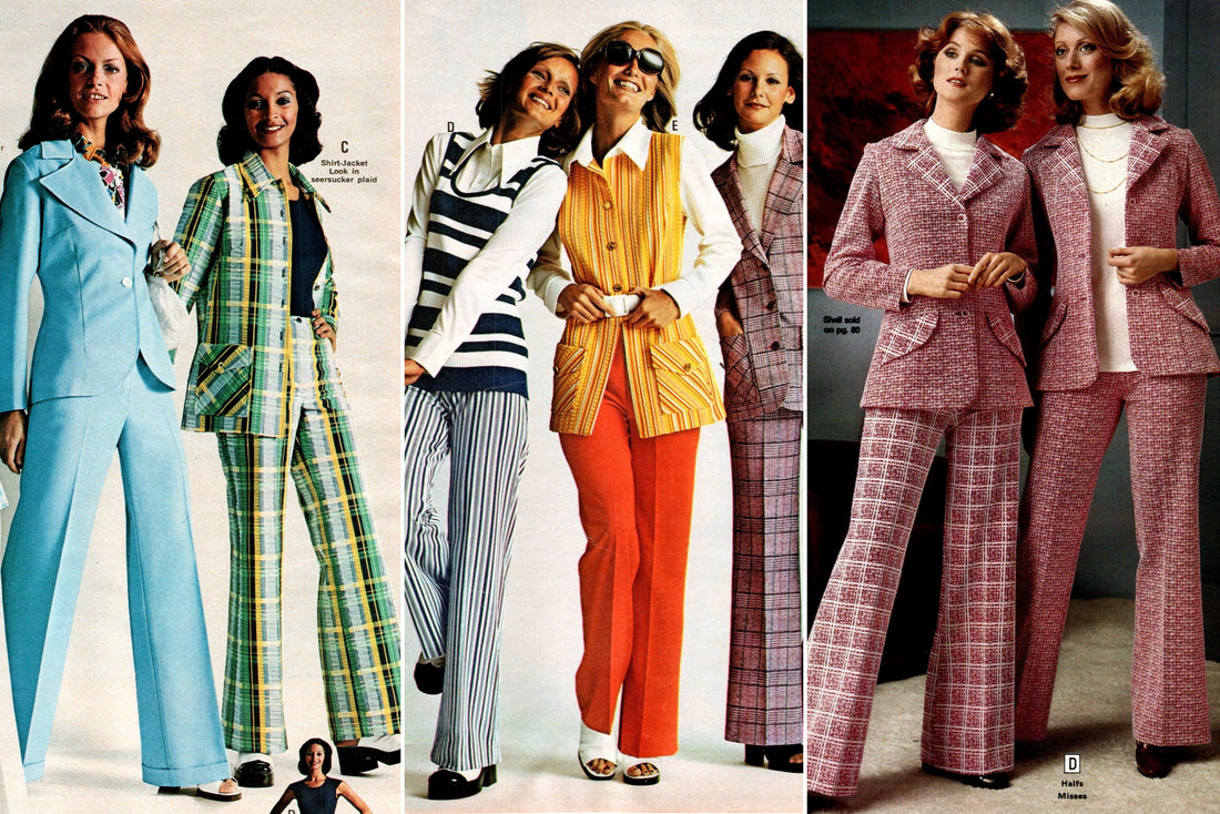 women's 1970s pant suits 