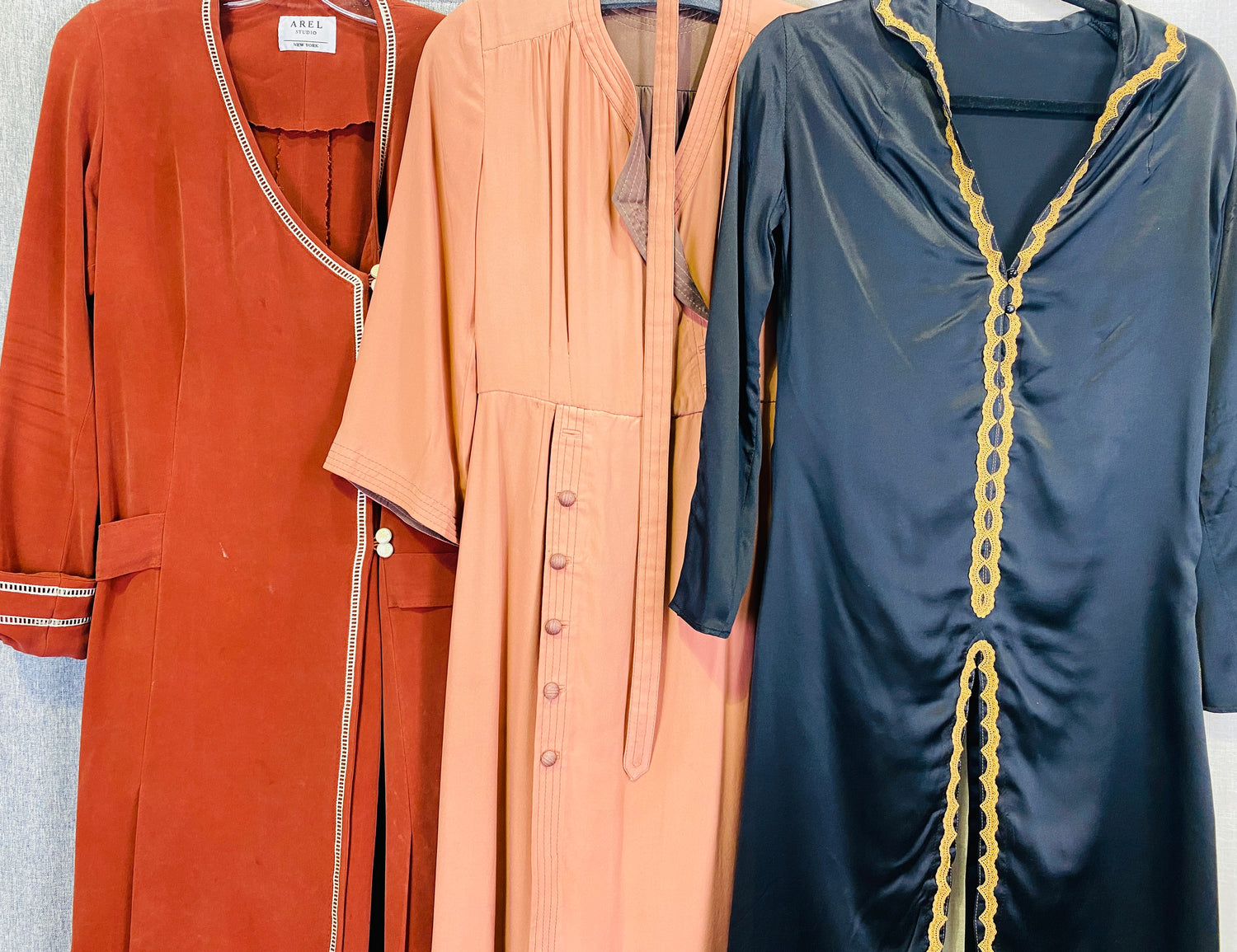 Reproduction 1930s womens dresses from Damnation TV series 