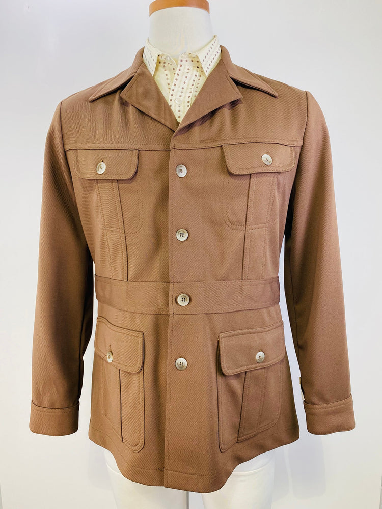1970s Deadstock Men's Twill Lee Safari Jacket Blazer