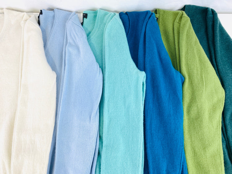 Vintage cashmere sweaters in a variety of colours 