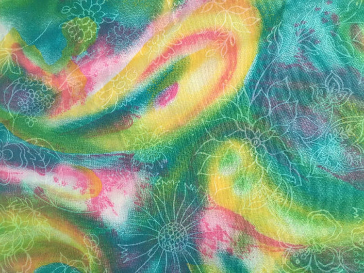 1970s Psychedelic print fabric 