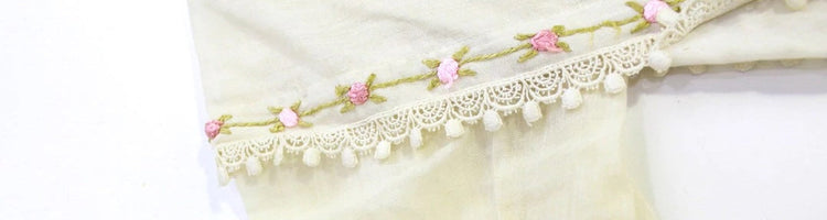 Vintage Antique Edwardian Girls pink floral Blouse Embroidery