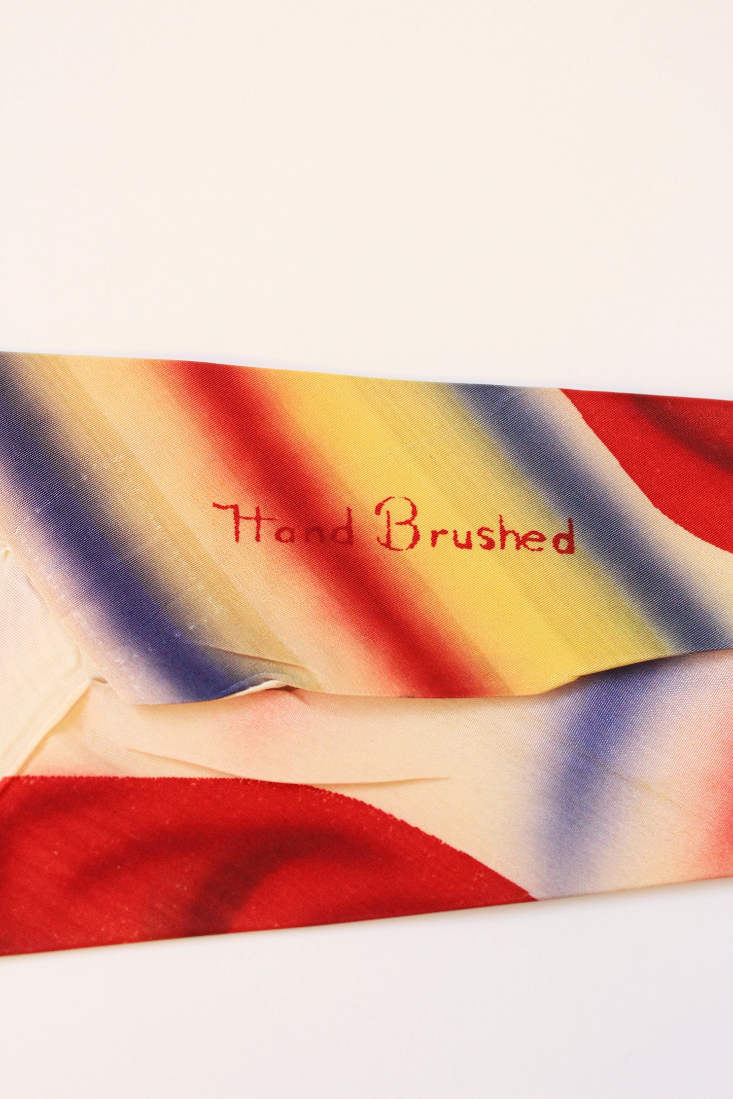 Vintage 1950s Abstract Primary Colour Hand Painted Circus Tie